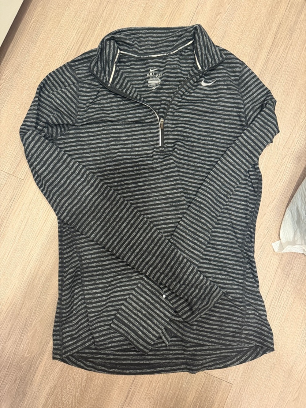 Nike Dri Fit Striped Quarter Zip